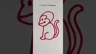 How to draw 3 to a little monkey step by step for kids #kids #stepbystep #easydrawing #howtodraw
