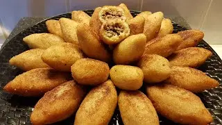كبة برغل مقليه هشه ولذيذه كبه مقليه بدون طبخ البرغل بدون مكينه بدون لحم.. كبة برغل قلي اكلات رمضان