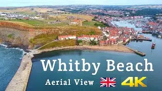 Whitby Beach, Drone View 🇬🇧 #aerial #whitby #beach