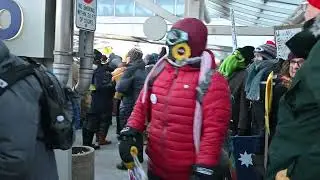 MPS Airport Protest - Protesting the corporate silence of ICE occupation of American cities