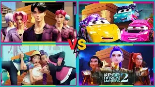 HUNTRIX CARS | SAJA BOYS | Demon Hunters | Coffin Dance Song Cover | Tiles Hop