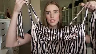 Arona XO Try on Haul Ft. Brooklyn Benson - Zebra Print Mini Dress
