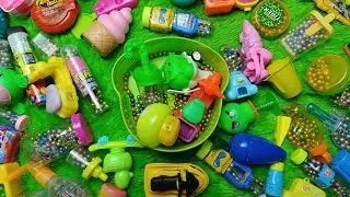 Asmr color balls and various candy container characters, there are umbrella, mold, and others