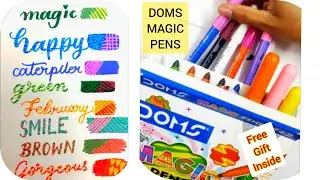 Doms magic pens review & unboxing/Colour changing pens/Stationery haul\ HandWriting #doms #unboxing