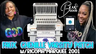 How To Make a Faux Chenille Patch for Letterman/Varsity Jacket | Sew Good | Ricoma Marquee 2001