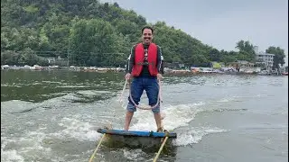 Water skating 🚣 With My papa 😍|| in Dal lake papa ko Maza aya😂