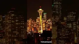 Seattle Space needle view from Kerry Park! #seattle #skyline  #spaceneedle #kerrypark #nightview