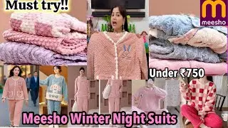 Meesho Winter Woollen Night Suits Under ₹750/- |Latest Winter Collection 💕 Must Try #meeshofinds
