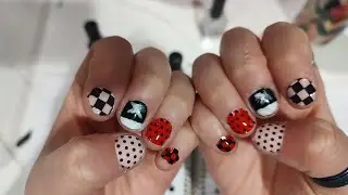 50's inspired nails! #colorstreet #colorstreetnailstrips #1950s #partials