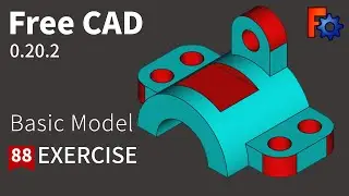 FreeCAD Tutorial for beginners,basic model exercise-88