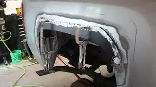 How to: Rust Repair Part 4, fixing rust holes with a patch panel and body work on my 2011 Silverado.