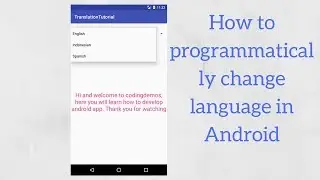 Android change app language programmatically (Demo)