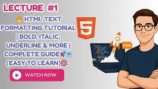 🔥 HTML Text Formatting Tutorial | Bold, Italic, Underline & More | Complete Guide🚀💻(Easy to Learn)🎯.