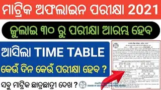 Odisha Matric (10th) Offline Exam 2021_Time Table & Exam Pattern Publish || Matric Exam Time Table