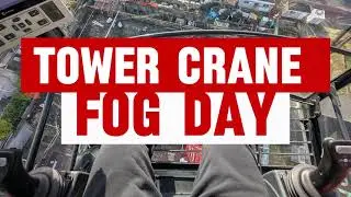 Tower Crane and Rebars Truck with some FOG but a Nice View!!!! #towercranes #constructionchannel