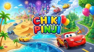 Chiki Pinji 🚗🏍️ | Cartoon Cars & Bikes Nonstop Racing for Kids #education #video 