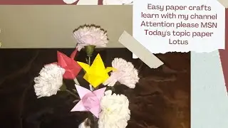 Haw to make paper Flower | Artificial Lotus Paper floor | Lotus Paper craft