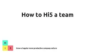How to Hi5 a team