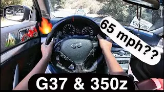 G37 Canyon Run | Chasing 350z with Loud Exhaust
