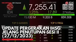 Update Pergerakan IHSG Jelang Penutupan Sesi II (27/12/2023) | IDX CHANNEL