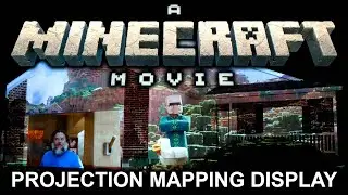 Проекционный дисплей в стиле фильма Minecraft «Дом на Хэллоуин»