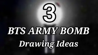 BTS Army Bomb Drawing with Pencil Sketch | BTS Hand Drawing Video | BTS 그리기  BTS Pencil Drawing