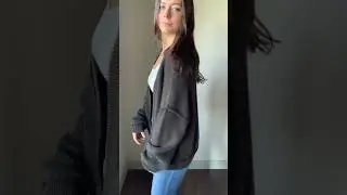 Black mineral washed oversized cardigan