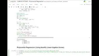 Polynomial Regression using Numpy - Python Code