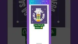 Curve text in Canva 😱#trending #youtubeshorts#videoediting