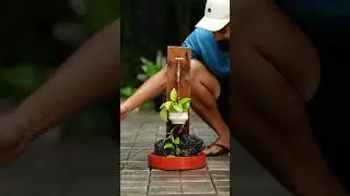 DIY Tap fountain for your garden corner #handmadeplanter #garden #gardenflowers #hangingplants