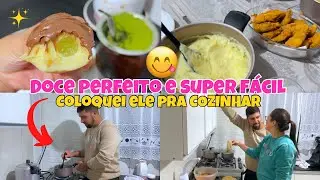 MARIDO NA COZINHA 😍 PEIXE EMPANADO COM PUR&Ecirc; + DOCE DE UVA COM NUTELLA