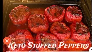 #ketorecipes #stuffedpeppers / with cauliflower rice / ￼Keto / Polneti Piperki / 