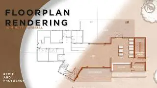 Render a Floorplan in Under 6 Minutes | Revit + Photoshop Tutorial