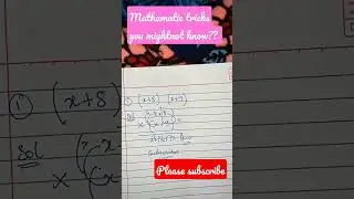 Mathamatic trick for Math problems #shorts #viral #mathproblems #mathtricks #tricks #tricksshorts