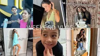 WEEKEND VLOG: gravação em loja, desabafo sobre comparação, chá lingerie, academia com o namorado e +