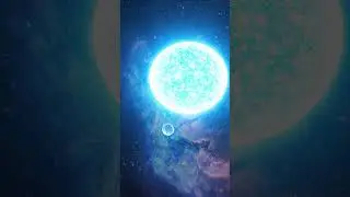 Space Travel To Beautiful Glowing Blue Star In Deep Outer Space  #spaceart #space #spacescene