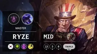 Ryze Mid vs Zed - KR Master Patch 9.7