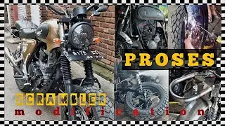 Proses modifikasi motor Scorpio Scrambler | before-after | pesanan konsumen | hobby motor