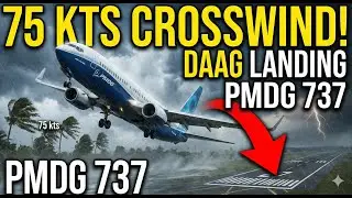 INSANE 75kts crosswind on final PMDG 737-800 LANDING INSANE SOUNDS & GRAPHIC | RTX 4070 Ti Super