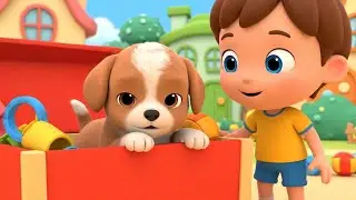 O Cachorrinho Tímido Espiou Para Fora da Casa | Canção Divertida para Bebês | Rimas Infantis