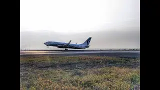 Посадка на старую ВПП 01 а/п Алыкель.