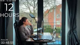 12-Hour LIVE Study With Me 🎓 | Cozy UK Ambience | Custom Pomodoro Timer | Deep Work Mode
