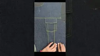 How to make denim front pocket #sewing #sew #denimjacket #denim #sewingproject #sewingtechniques