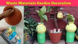 Amazing waste Materials Garden Craft ideas/Garden Decorative ideas #diygarden #gardencraft