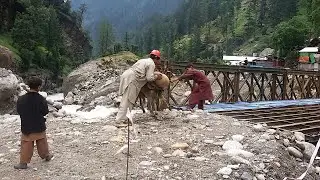 Very Difficult for a poor donkey to pass such type of Dangerous bridge see what happened next