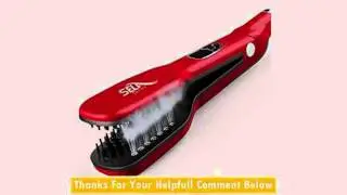 Sela Hair Straightening Brush with Steam Ceramic 3D Bristles and Ion Treatment
