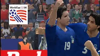 PES 6 Italy vs Spain | Quarter Finals FIFA World Cup USA 1994
