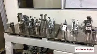 New robot welding jig in manual testing before couple with robot. From design to manufacturing.