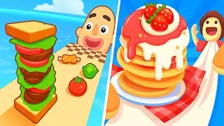 Pancake Run VS Sandwich Runner - All Level Gameplay Android iOS New Update Ep85