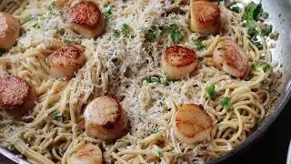 QUICKIE SCALLOP PASTA!! | EASY 20 MINUTE PASTA!